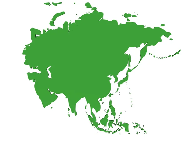 Mapa da Ásia — Fotografia de Stock