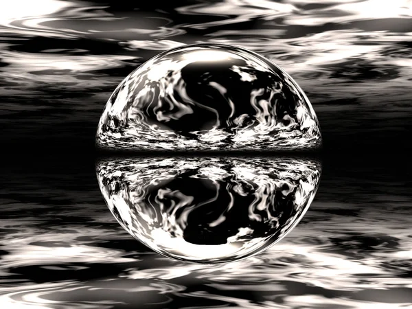 Abstraktní skleněná koule — Stock fotografie