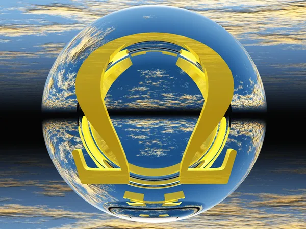 Omega symbol — Zdjęcie stockowe