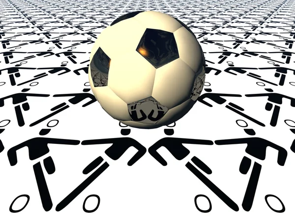 3D futbol topu — Stok fotoğraf