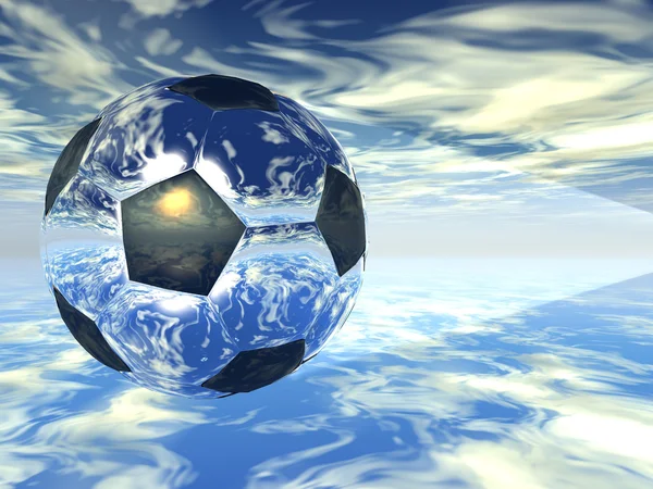 Bola de fútbol de vidrio — Foto de Stock