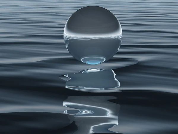 Abstracte bubble op water — Stockfoto