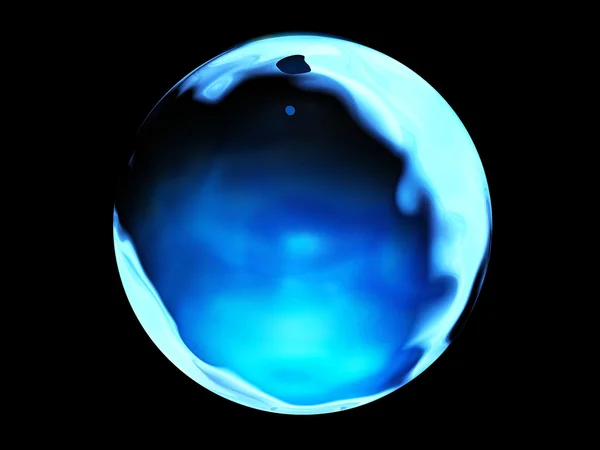 Fond abstrait bleu avec bulle — Photo