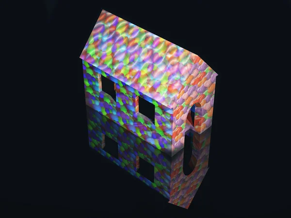 3D absztrakt ház — Stock Fotó