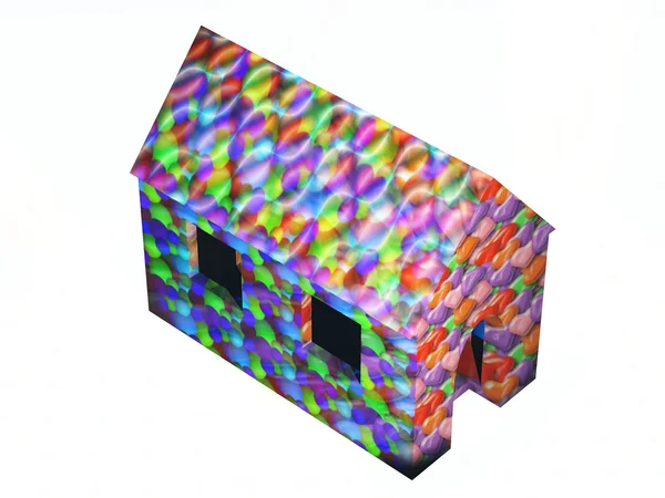 3d abstraktes Haus — Stockfoto