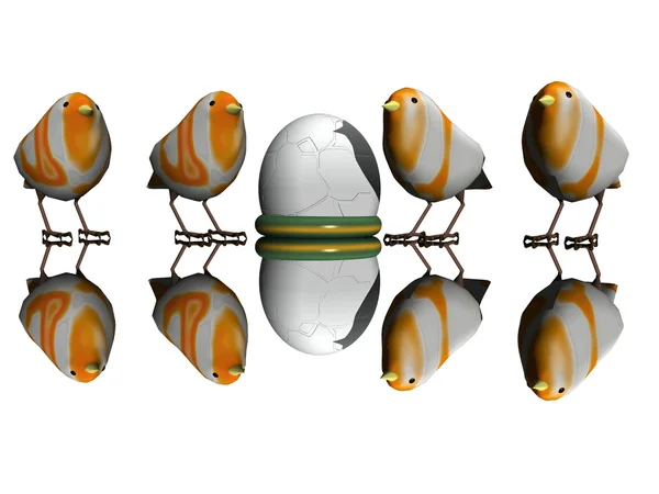 Uccelli e uova — Foto Stock