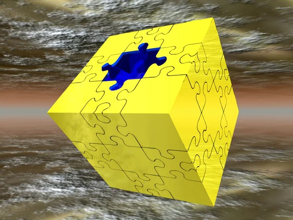Puzzle del cubo — Foto Stock