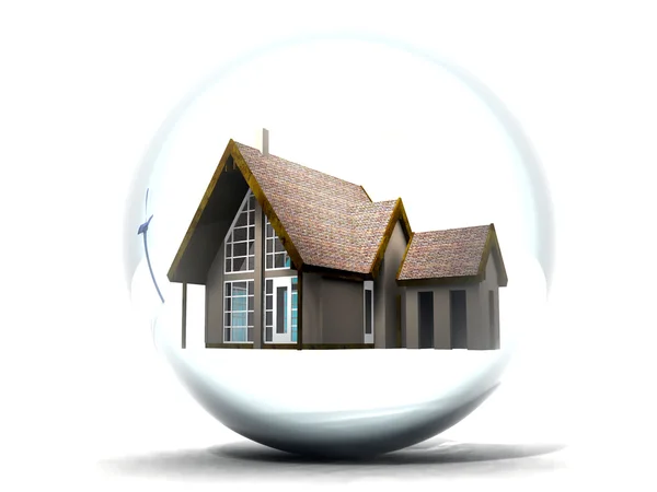 Kis házikó belsejében a buborékok — Stock Fotó