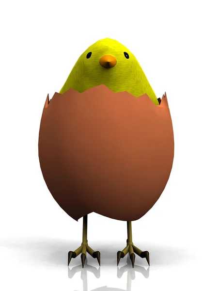 Курица с яйцами — стоковое фото