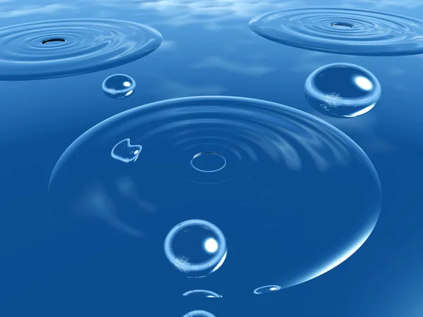 Ilustração de água cristalina — Fotografia de Stock