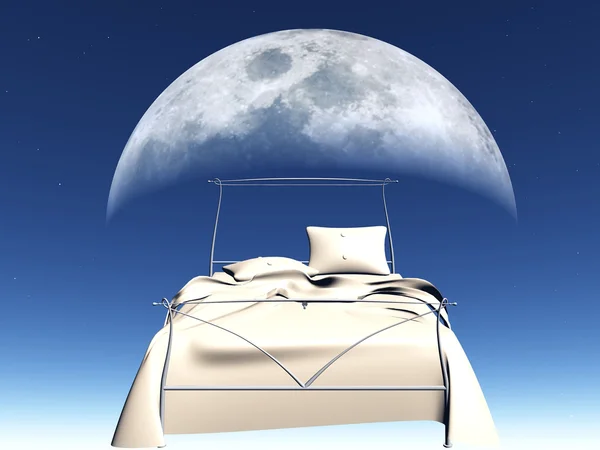 Łóżko w niebo — Zdjęcie stockowe