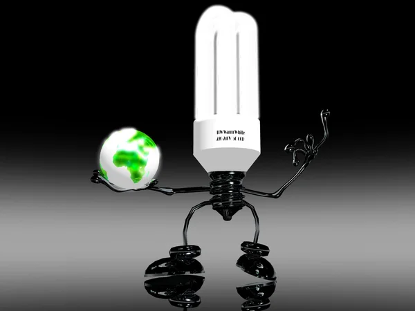 Concetto di lampadina a bassa energia — Foto Stock