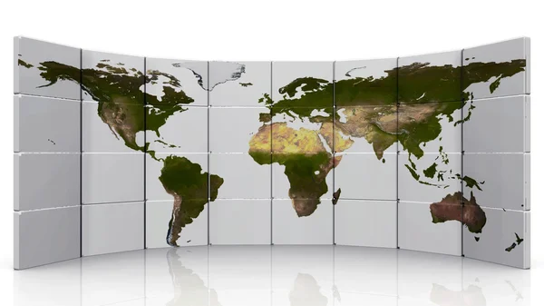 3D Dünya Haritası — Stok fotoğraf