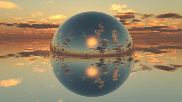 Ball and clouds — Stock Photo, Image