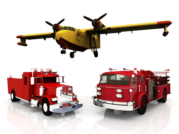 Firefighters transports — Stock Photo, Image