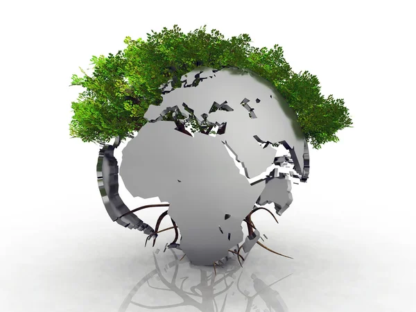 Gras earth globe — Stockfoto