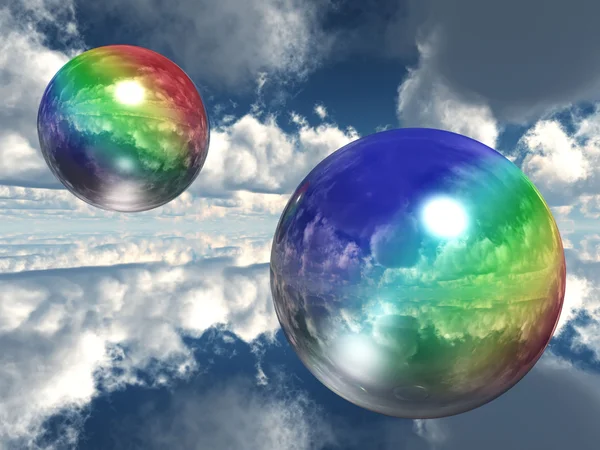 Пузыри в небе — стоковое фото