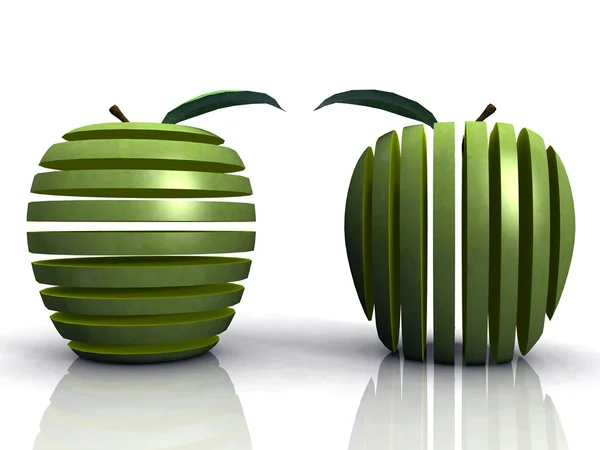Rodajas de manzana — Foto de Stock