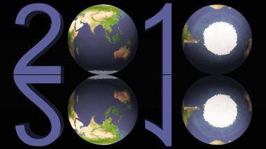 2010, the Earth and continents