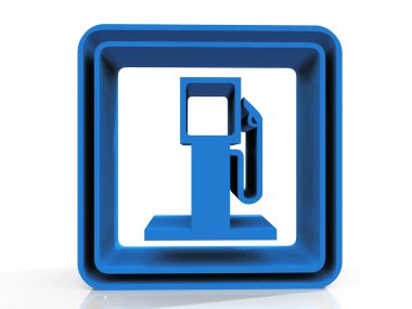 Petrol station symbol on white background clipart