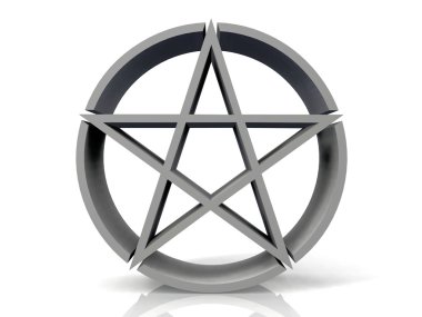 Silver pentagram clipart