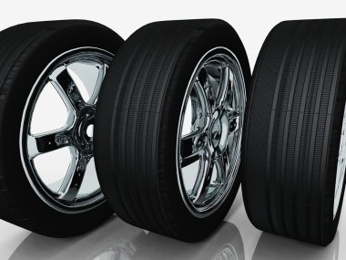 Tires and rims clipart