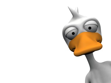 Illustration of funny goose clipart