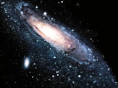Graphic image of galaxy in universe clipart