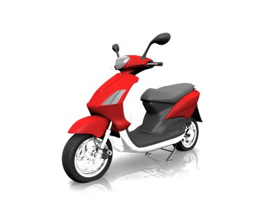 Kırmızı scooter