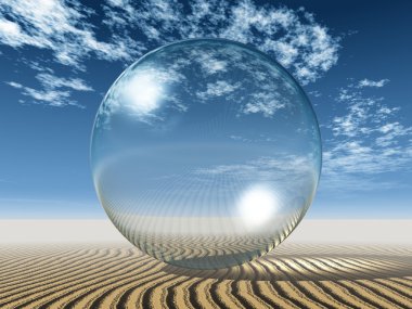 Bubble in the desert clipart