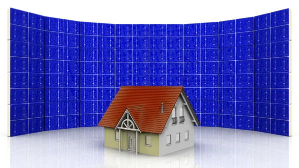 House and solar cell — Stock Photo, Image