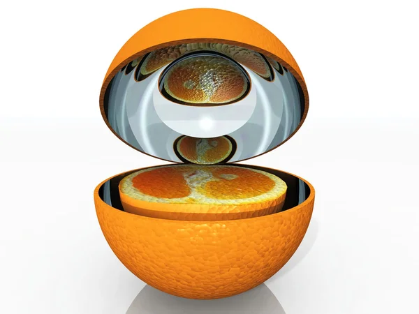 Orange in einer Orange — Stockfoto