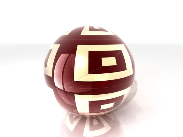 Drewniane szkła piłkę — Zdjęcie stockowe