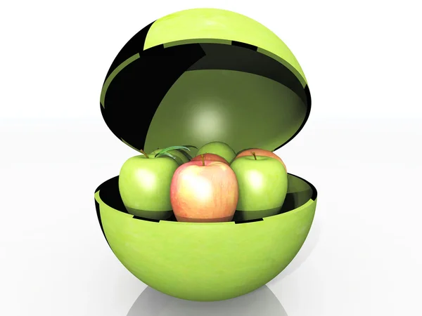 Apples in the apple — Stock Photo, Image