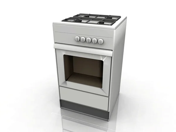 The stove on a white background — Stock Photo, Image