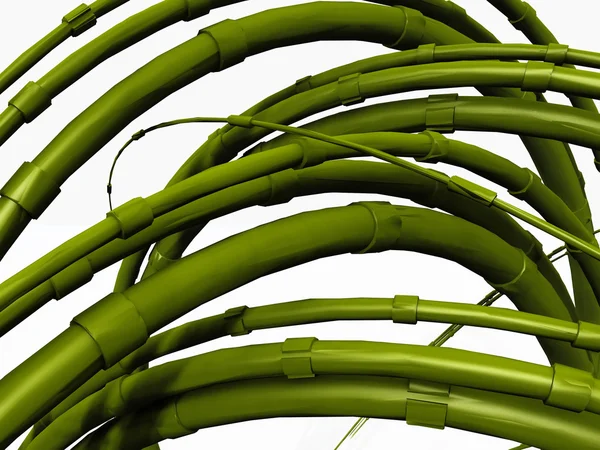 Arcs en bambou sur fond blanc — Photo