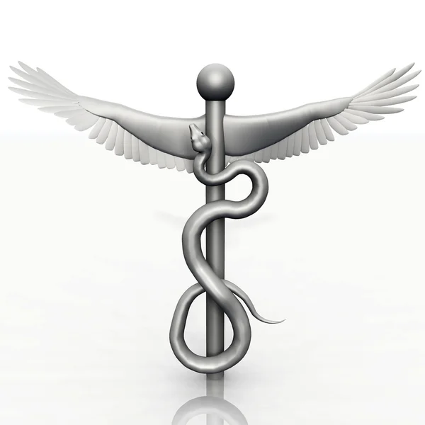 Медицинский логотип на белом фоне — стоковое фото