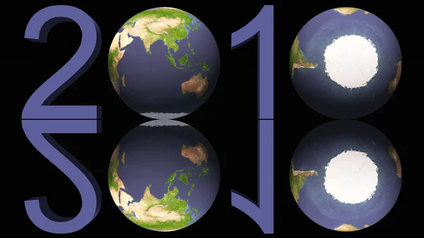2010, a Terra e os continentes — Fotografia de Stock
