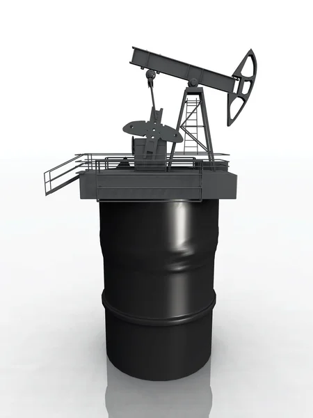 Szybów naftowych i olej bębna — Zdjęcie stockowe
