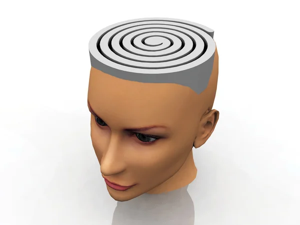 The labyrinth in the head — Stock Photo, Image