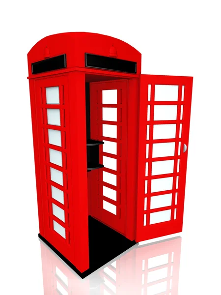 La cabina telefonica rossa inglese — Foto Stock