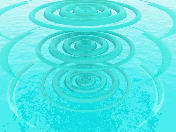 Ripples on a blue background — Stock Photo, Image