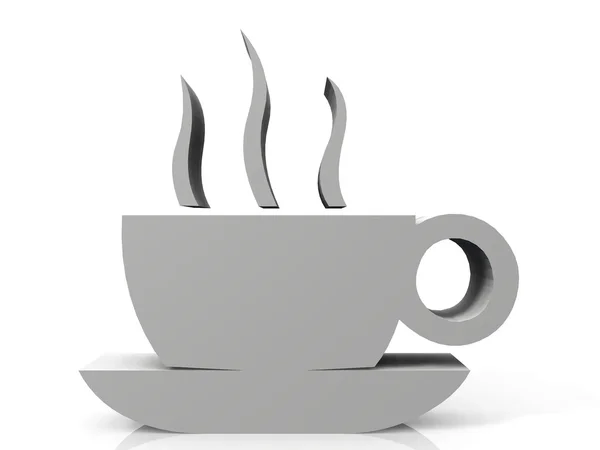 Logotipo para uma xícara quente de café — Fotografia de Stock
