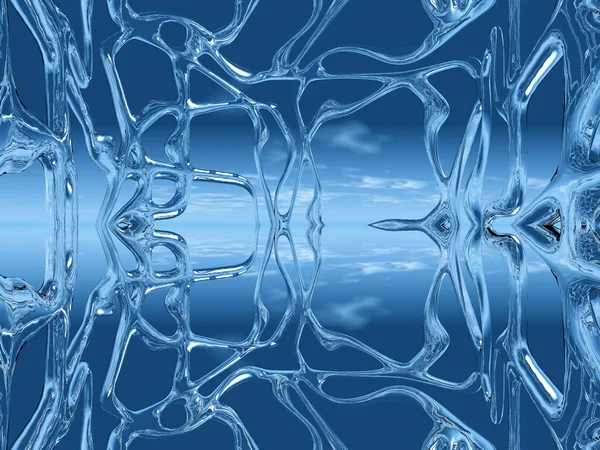 Estrutura e reflexão na água — Fotografia de Stock