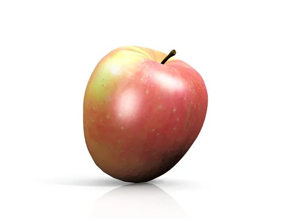 Manzana sobre un fondo blanco —  Fotos de Stock