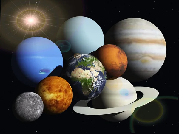 Planety ve vesmíru — Stock fotografie
