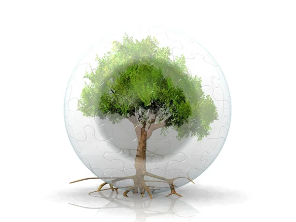 Un árbol en una burbuja — Foto de Stock