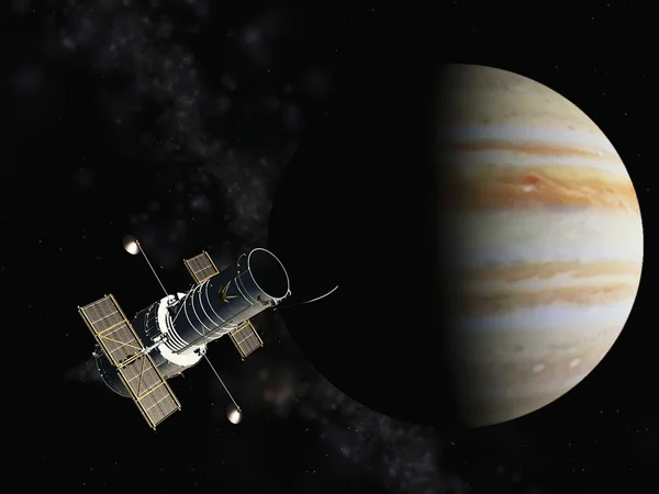 Jupiter und der Satellit — Stockfoto