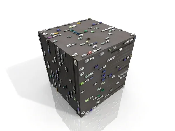 Circulation on cube — Stock Photo, Image