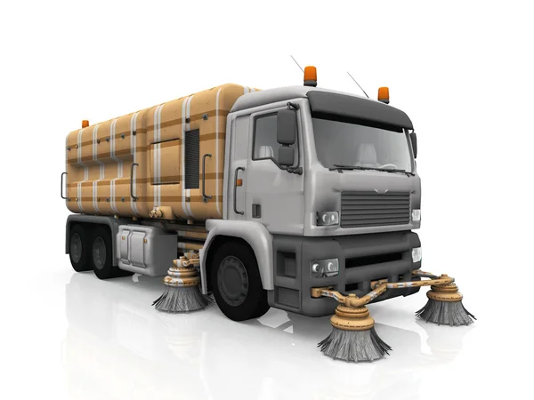 Limpeza de caminhões — Fotografia de Stock